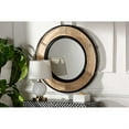 thumbnail image 4 of bali & pari Tacita Modern Bohemian Two-Tone Black and Natural Brown Rattan Accent Wall Mirror, 4 of 4
