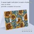 thumbnail image 4 of 2 Gang Switch Covers Sunflowers and Leaves Light Wall Plate Home Faceplate Switch Plates 4.56”x4.48”, 4 of 8