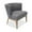 Walnut, variant on 25.5 x 21 in. Linen Fabric Accent Chair - Gray