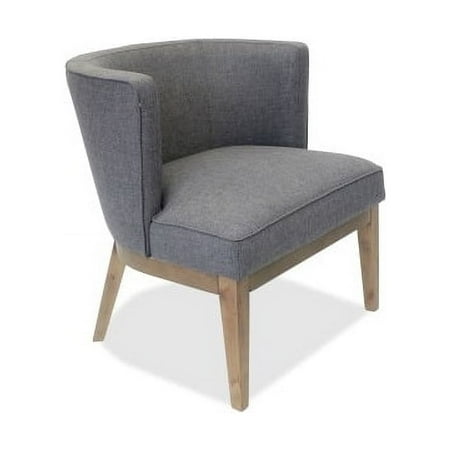 UPC: 0035255820943 | Lorell Linen Fabric Accent Chair Walnut Wood Frame – Four-legged Base – Gray – Linen – 25.50  Seat Width x 21  Seat Depth – 25.5  Width x 29  Depth x 28  Height – 1 Each