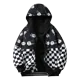 thumbnail image 2 of Chaqueta de plumón de doble cara con estampado de cuadros de color liso con capucha 2024 nueva chaqueta de plumón de pato blanco cálida para otoño e invierno, 2 of 5