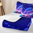 thumbnail image 4 of jejeloiu Magical Animal Turtle Quilt Full For Girls,Colorful Floral Full Bedspread Sets,Blue Purple,3 Pieces, 4 of 7