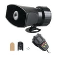thumbnail image 2 of Alarma de carro,Altavoz de alarma para coche Sonido de 5 tonos 12V,Alarma del amplificador de sonido de emergencia de la bocina del vehículo,Micrófono ruidoso Mic Sistema de altavoces PA, 2 of 9