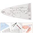 thumbnail image 2 of Tibvox Math Parabolic Stencil Cosine Ruler Multifunctional Geometry Cosine Ruler Precise Markings For Math Graphing Drafting, 2 of 9