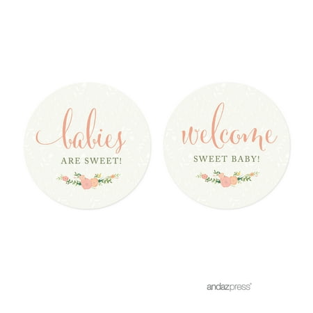 Floral Roses Girl Baby Shower Cupcake Topper Diy Party Favors Kit Floral Roses Girl Baby Shower Cupcake Topper Diy Party Favors Kit