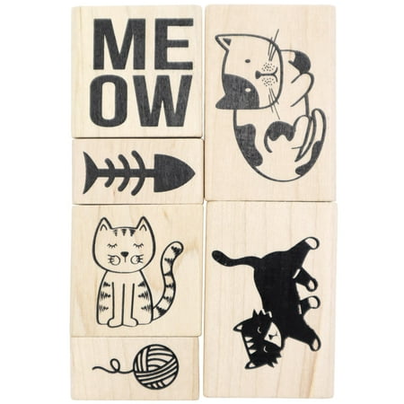 UPC: 0191518379037 | Cats Wood Stamp Set by Recollections™