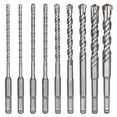 thumbnail image 1 of Juego de 9 brocas SDS-Plus para taladro percutor eléctrico para taladrar piedra, hormigón, paredes de ladrillo y baldosas de cerámica (5, 6, 6, 8, 8, 10, 12, 14, 16 x 160 mm), 1 of 5