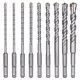 thumbnail image 1 of Brocas para hormigón, 9 piezas (5 mm ~ 16 x 160 mm) Broca para azulejos, SDS-Plus Broca para martillo eléctrico para taladro percutor, Brocas cruzadas para hormigón, ladrillo, piedra, natural, metal ShuxiuWang 8390614287761, 1 of 1