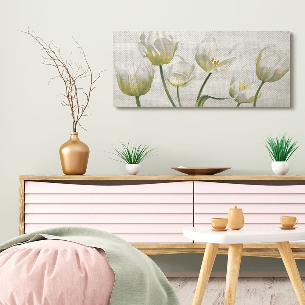 Stupell Industries Soft White Blooming Tulip Petals Floral Details Designed by Eva Barberini
