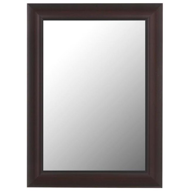 Hitchcock Butterfield Reflets Rouge Acajou Noir Garniture Encadrée Miroir Mural, 26" x 62"