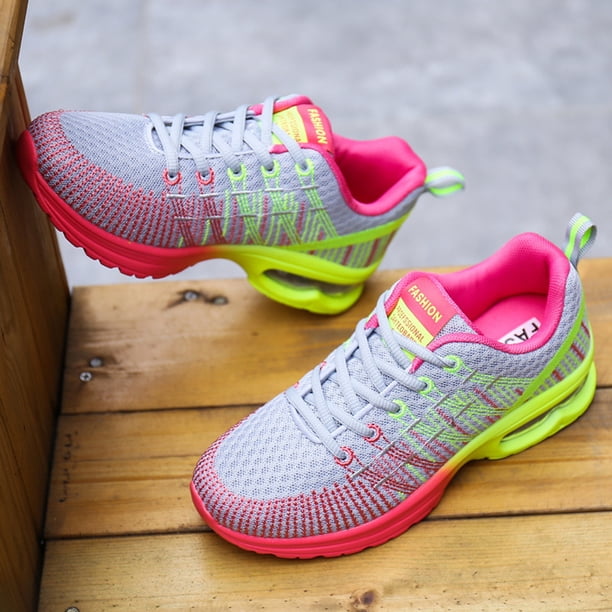 Zapatos Para Caminar Mocasines Casuales Respirar Mujer Zapatos Para Correr Tejido Volador Con Cordones Para Uso Diario Ndcxsfigh Para Estrenar