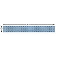thumbnail image 2 of Triton Products® LocBoard (1) 36"W x 4.5"H Epoxy, 18 Gauge Steel Square Hole Pegboard Strip, 2 of 4