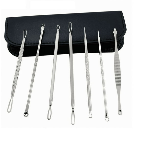 7pcs Blackhead Acne Comedone Pimple Blemish Extractor Remover Tool Kit Set