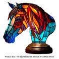 thumbnail image 3 of Luz de mesa retro, vitral de resina, luz de noche, adorno para el hogar (caballo), 3 of 5