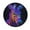 Neon Color Zebra, variant on 36.2 Inch Round Floor Mat Lion's Head Carpet Decor Rug for Living Room Bedroom