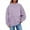 Purple, variant on Lenpel Oversized Sweatshirt for Women Turtleneck Long Sleeve Casual Pullover Tops Winter Fall Fashion Outfits with Pocket(White,X-Large)