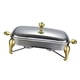 thumbnail image 5 of Plato para frotar BLESIY juego de Buffet calentador de comida de Acero inoxidable, 5 of 8
