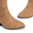 thumbnail image 4 of Botas Cortas Bordadas DREAM PAIRS DWUMAB2504 en Color Tan, 4 of 8