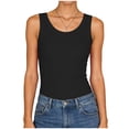 thumbnail image 5 of vigerkar Womens Sleeveless Crewneck Ribbed Tank Tops Casual Basic Summer Top Slim Fitted Racerback Shirts (Black, XXL), 5 of 7