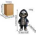 thumbnail image 2 of 100Fens Cool Skeleton Figurines Statue Cool Halloween Home Decor Cute Skull Mini Figurine Collectibles DIY Handicrafts for Desk Decorations, 2 of 2