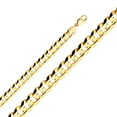 thumbnail image 2 of Wellingsale 14k Yellow Gold Polished Solid 12mm Cuban Concaved Curb Chain Necklace - 26", 2 of 6