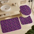 thumbnail image 6 of Bathroom Shower Curtain Sets with Rugs and Accessories, Cartoon Leaf Pattern Printed on Bathroom Accessories Sets Complete, Suitable for Small Gym Guest Bath, 72 x 72 inches, 6 of 8