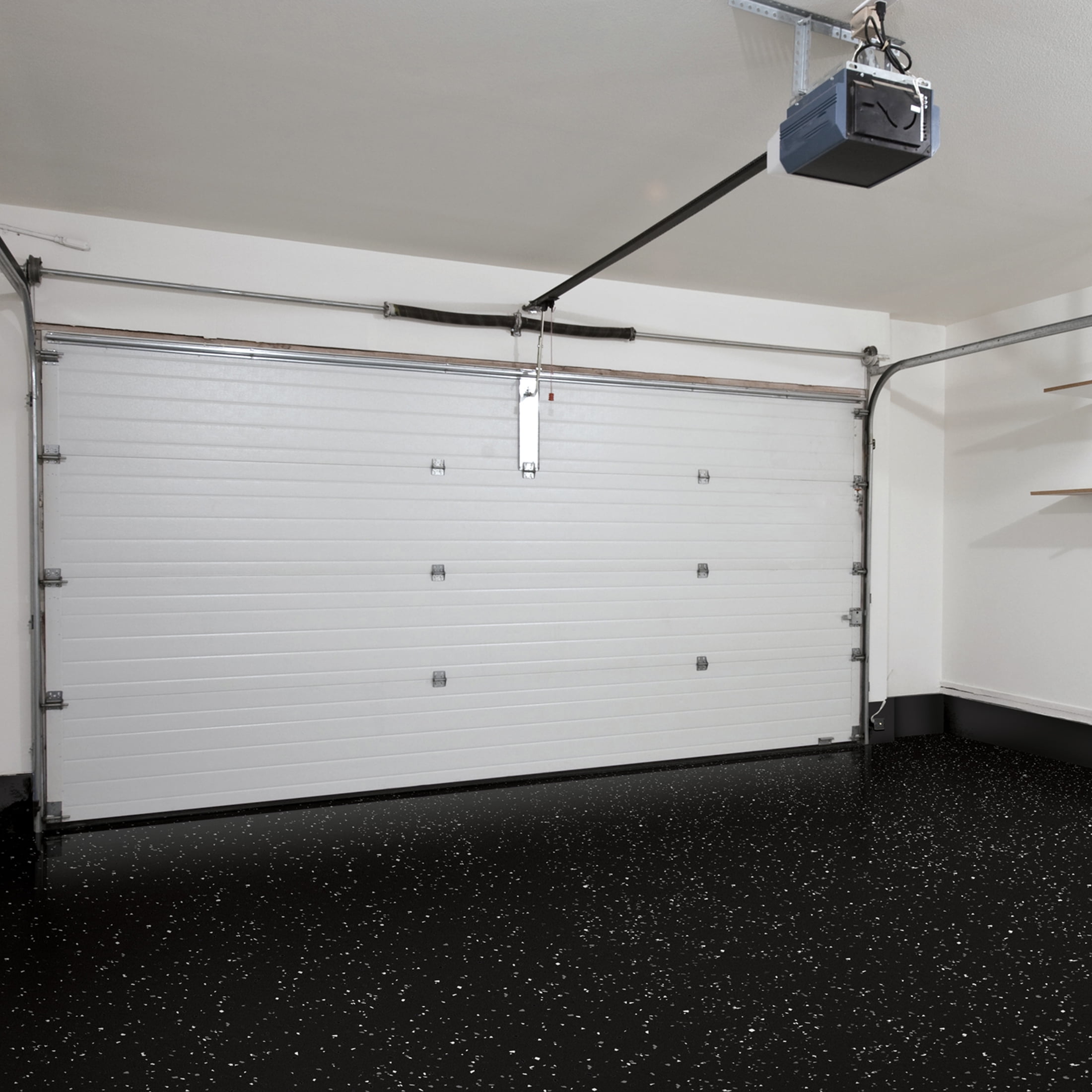 Black, Rust-Oleum RockSolid Garage Floor Coating Kit-318697, High Gloss  2.5-Car,180 oz Kit, 1 Pack