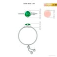 thumbnail image 4 of Angara Natural 0.45 Ct. Emerald Solitaire Ring in 14K White Gold for Women (Ring Size: 11.5), 4 of 9