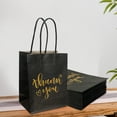 thumbnail image 2 of Thank You Bags Small Paper Bags with Handles Gold Foil Kraft Gift Bags Party Favor Bags for Birthday Baby Shower Black 30PCS, 2 of 7