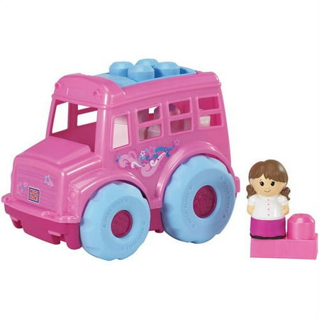 Mega Bloks Play 'N Go Lil' Pink Bus