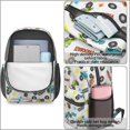 thumbnail image 4 of Monster Cartoon Truck Gray Pattern 17" Waterproof Oxford School Backpacks for Teens, S-Shape Padded Straps, for School, Travel, Hiking, Camping, 4 of 5