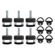 thumbnail image 1 of 6pcs Quick Removal Thumb Screw Steel Billet Aluminum D Ring Design Hardtop Bolts for Wrangler JK JT 2007 to 2018 Black, 1 of 5