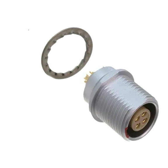 EEG.1B.304.CLL 4 Position Circular Connector Receptacle, Female Sockets Solder Cup