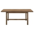thumbnail image 3 of Billie 7pc Dining Table and 6 Chairs Set- Rich Walnut Brown and Beige, 3 of 6