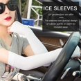 thumbnail image 1 of 2@# Men Women Sleeve Sports Gloves Bicycle Motorcycle Sleeve Cover Sun Protection Arm Guard Cooling Sleeve Cover UV-resistantBlack 1 pair2 He Qiyong unisex, 1 of 1