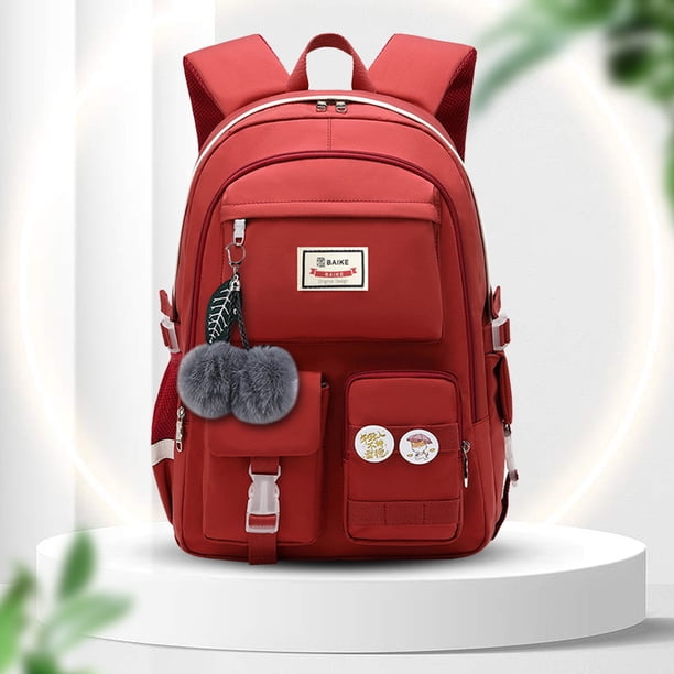 Mochila Nylon College Middle High School Mochila Estilo coreano Mochila de gran capacidad