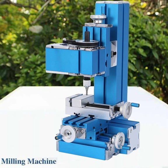 Mini Motorized Lathe Machine 12W DIY Tool Metal Woodworking Hobby Modelmaking For Youth Activity Center, School General Technical Room, Science and Technology Activity Room Equipment