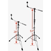 CYMBAL BOOM STAND Chrome Heavy Duty 1 Thick Adjustable Double Braced Tripod