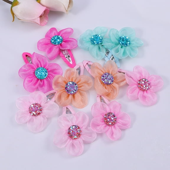 TAILTOSS 28Pcs Hair Barrettes For Little Girls Assorted Color Rhinestone Versatile Clip For Kids