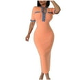 thumbnail image 1 of Funicet Robe d'Automne pour Femmes, Robe Décontractée pour Femmes, Robe Décontractée à Manches Courtes Col en V avec Poches et Boutons, Robe d'Automne pour Femmes, Robe Courte pour Femmes, 1 of 9
