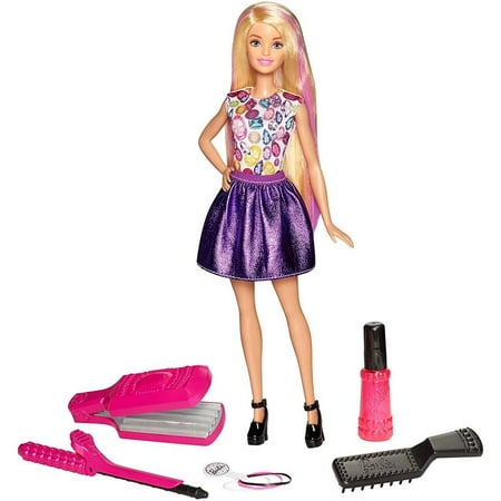 Barbie DIY Crimp & Curl Hairstyles Doll with No-Heat Tools