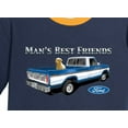thumbnail image 2 of Mens Ford Truck and Dog Man's Best Friends 100% Cotton Ringer Tee Shirt, Medium Red/Black, 2 of 5