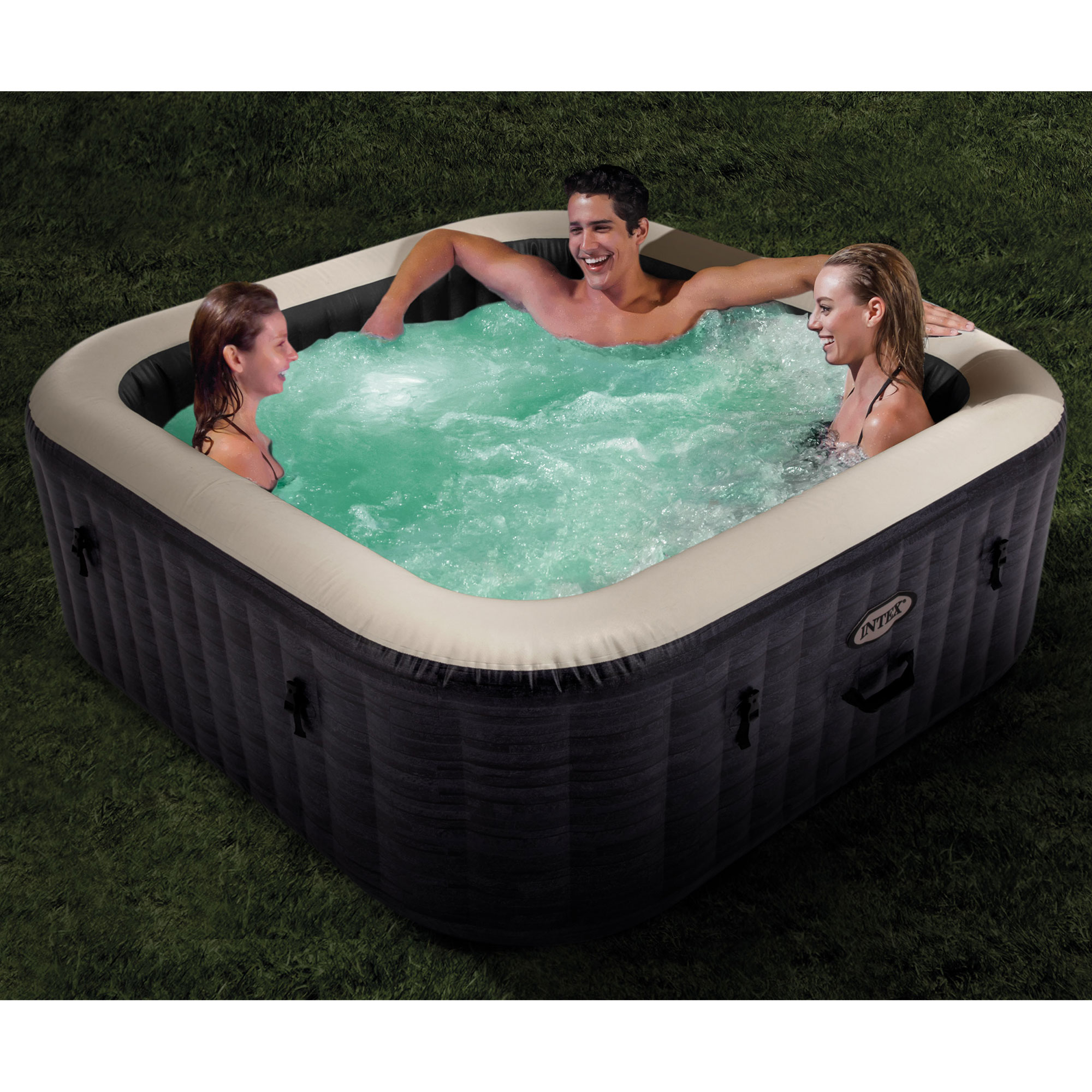 Intex PureSpa Plus Greystone Hot Tub, 94 x 28", with Cup Holder 4-Pack 