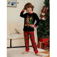 thumbnail image 1 of Youngsters' Cozy Christmas Pajama Set Flame-Resistant Cute Reindeer & Tree Prints, 1 of 6