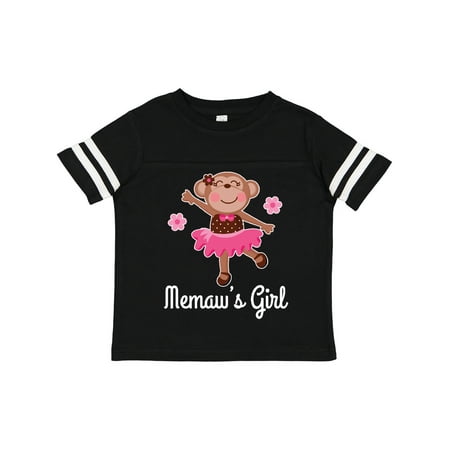 

Inktastic Memaw Girl Ballerina Monkey Gift Toddler Toddler Girl T-Shirt