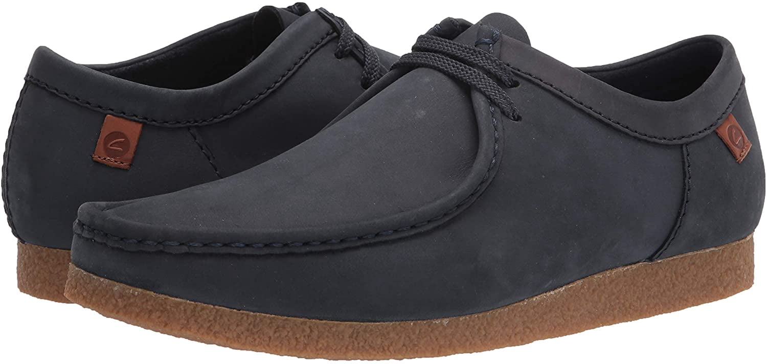 Clarks mens Shacre Ii Run Shoes Moccasin, Navy Nubuck, 9.5 US