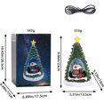 thumbnail image 2 of CM-TOP | Árbol de Navidad Artificial | Adorno Escritorio la Tienda | Mini árbol Navidad | Caja De Música Navideña | con USB y batería, Doble Fuente de alimentación | Luces RGB, 2 of 4