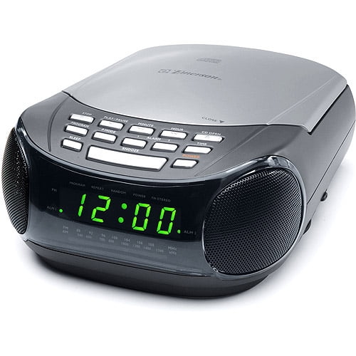 Dual Alarm Clock With CD Player and AM/FM Radio