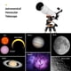 thumbnail image 2 of Telescopio astronómico de alta definición de 80 mm de gran apertura y 500 mm de distancia focal, 2 of 8