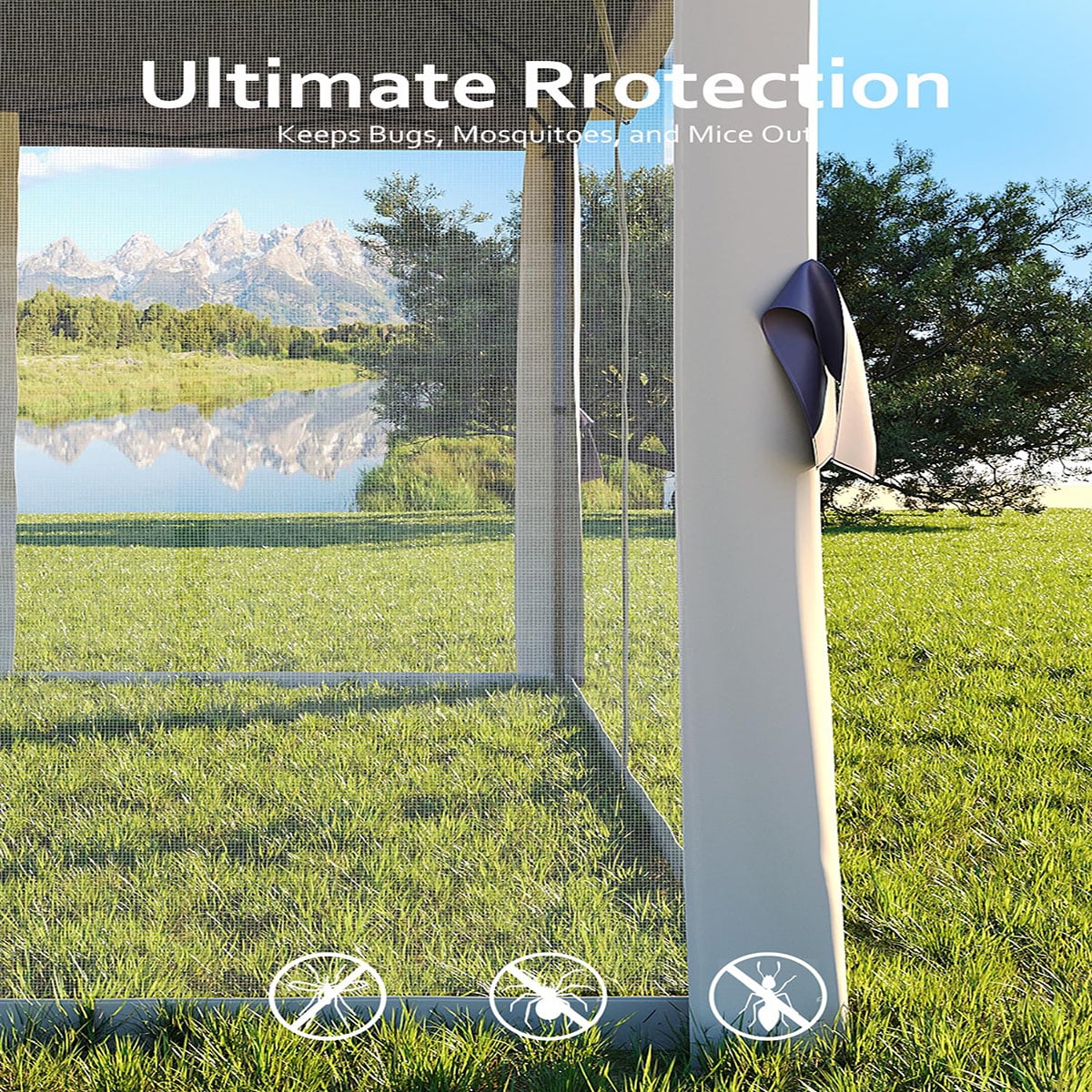 Ataucjin 11x11 FT Outdoor Gazebo, Heavy Duty Pavilion with Sturdy Metal Frame & Double Roofs, Patio Shelter with Mosquito Netting, Ideal for Backyard, Garden, Lawn, Deck